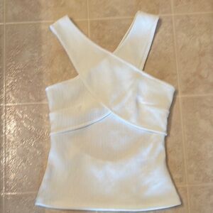 Elegant H&M  White Cross-Back Women's Top size Xs